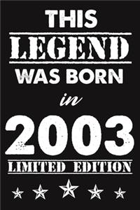 This Legend Was Born In 2003