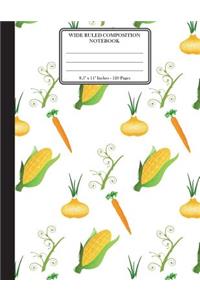 Wide Ruled Composition Notebook. 8.5