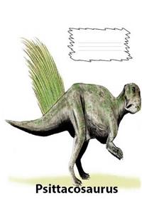 Psittacosaurus Dinosaur wide-lined paper composition book