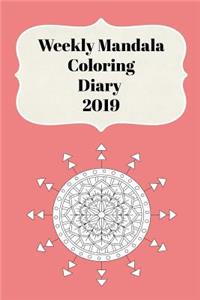 Weekly Mandala Coloring Diary 2019