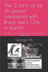 The Ji 擠form of tai chi power compared with Bruce Lee's One-inch-punch