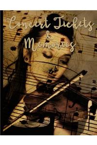 Woman Playing Violin Against Sheet Music Background