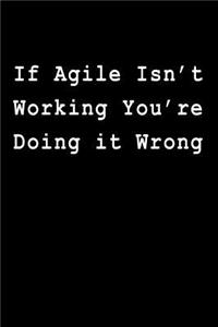 If Agile Isn't Working You're Doing It Wrong