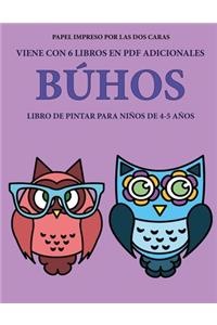 Libro de pintar para niños de 4-5 años (Búhos)