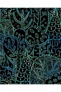 Bullet Journal Notebook Forest Trees Pattern 7