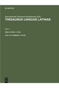 Thesaurus Linguae Latinae: Pubertas-Pulso