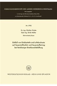 Einfluß Von Einblastiefe Und Luftdurchsatz Auf Sauerstoffzufuhr Und Sauerstoffertrag Bei Feinblasiger Breitband-Belüftung