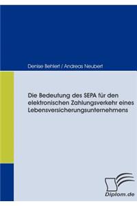 Bedeutung des SEPA für den elektronischen Zahlungsverkehr eines Lebensversicherungsunternehmens