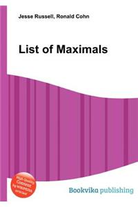 List of Maximals