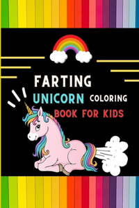 Farting unicorn coloring book for kids