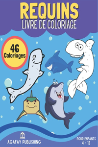Requins Livre de coloriage