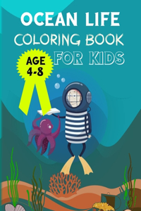ocean life coloring book for kids age 4-8