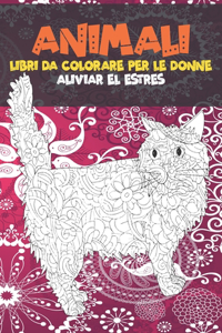 Libri da colorare per le donne - Aliviar el estrés - Animali