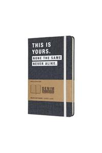 Moleskine Denim Notebook Limited Collection 'this Is Yours' Large Ruled Notebook Hard