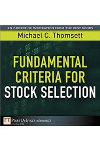 Fundamental Criteria for Stock Selection