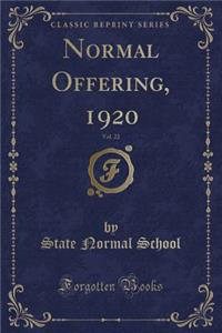 Normal Offering, 1920, Vol. 22 (Classic Reprint)