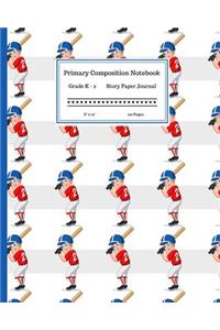 Primary Composition Notebook Grades K-2 Story Paper Journal 8 x 10 120 Pages