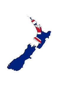 Flag of New Zealand Overlaid on the Kiwi Map Journal
