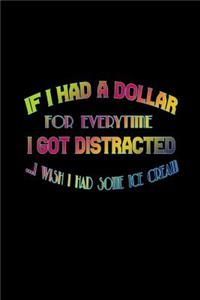 If i had a dollar for everytime i got distracted i wish i had some ice cream