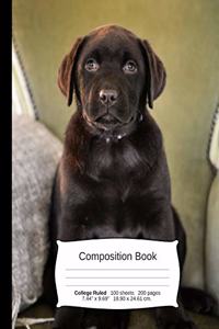 Chocolate Lab Composition Notebook