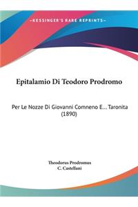 Epitalamio Di Teodoro Prodromo: Per Le Nozze Di Giovanni Comneno E... Taronita (1890)