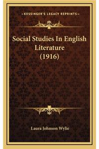 Social Studies in English Literature (1916)