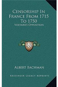 Censorship in France from 1715 to 1750