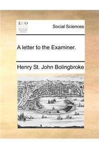 A letter to the Examiner.