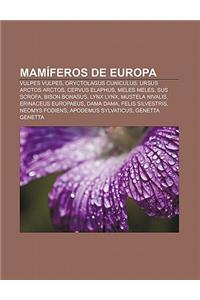 Mamiferos de Europa: Vulpes Vulpes, Oryctolagus Cuniculus, Ursus Arctos Arctos, Cervus Elaphus, Meles Meles, Sus Scrofa, Bison Bonasus