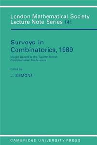 Surveys in Combinatorics, 1989