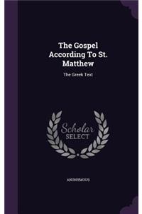 Gospel According To St. Matthew