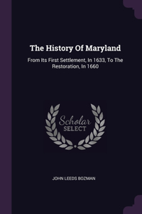 The History Of Maryland