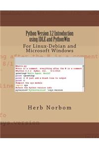 Python Version 3.2 Introduction using IDLE and PythonWin