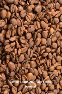 Coffee Beans 200 Page Lined Journal