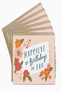 6-Pack Em & Friends Happiest of Birthdays To You Card