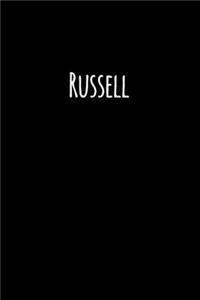 Russell: Clean Personalized Lined Notebook / Journal Gift, 120 Pages, 6x9, Soft Cover, Matte Finish, Perfect Gift for Russell