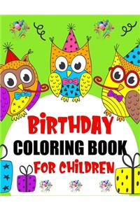 Birthday Coloring Book For Children