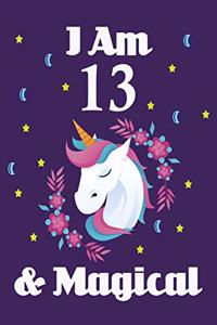 Unicorn Journal I am 13 & Magical!