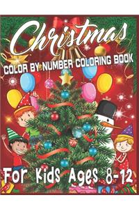 Christmas Color By Number Coloring Book For Kids Ages 8-12