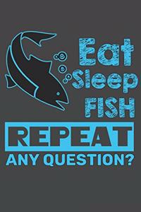 Eat Sleap Fish Repeat Any Questions