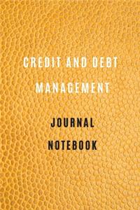 Credit and debt management Notebook Credit and debt management planner book