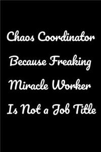 Chaos Coordinator Because Freaking Miracle Worker Is Not a Job Title