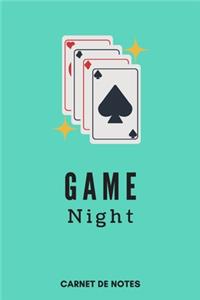 Game Night Notebook - A5 Lined Notebook 6 x 9 inches (15 x 22 cm) - 120 pages