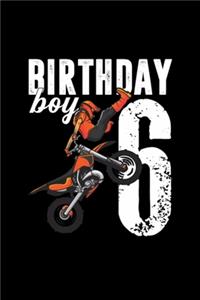 6th Birthday Party Boy 6 Years Old Dirt Bike