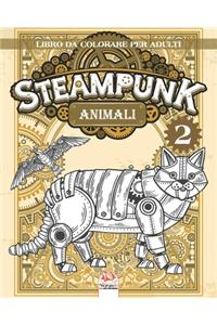 Animali Steampunk 2 - Libro da colorare per adulti
