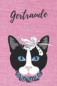 personalisiertes Notizbuch Katze / Journal / Malbuch / Tagebuch / Kritzelbuch / DIN A5 / Geschenk Gertraude