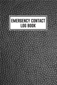Emergency Contact Log Book