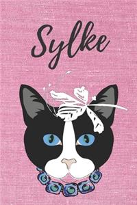 personalisiertes Notizbuch Katze / Journal / Malbuch / Tagebuch / Kritzelbuch / DIN A5 / Geschenk Sylke