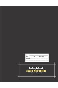 Lined Notebook - AmyTmy Notebook - 120 pages - 8.5 x 11 inch - Matte Cover