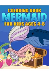 Mermaid Coloring Book for Kids Ages 4-8